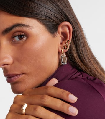 Einzelner Ohrring Tokyo aus 18kt Weißgold mit 18kt Gelbgold  | Eéra