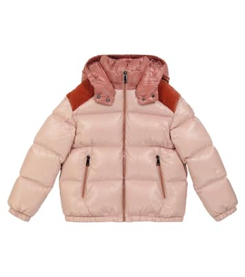 Chouelle velvet-trimmed down jacket | Moncler Enfant