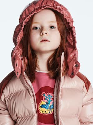 Chouelle velvet-trimmed down jacket | Moncler Enfant