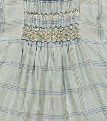 Pays checked linen blouse | Bonpoint