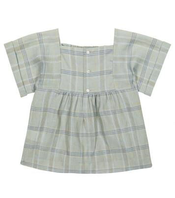 Pays checked linen blouse | Bonpoint