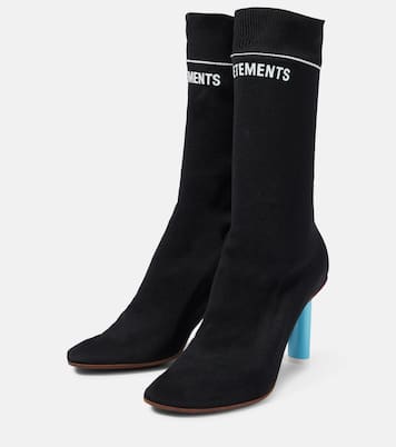 Ankle Boots aus Strick | Vetements