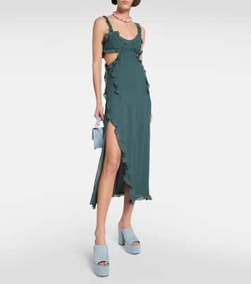 Plateau-Pantoletten Sasha aus Denim | Paris Texas