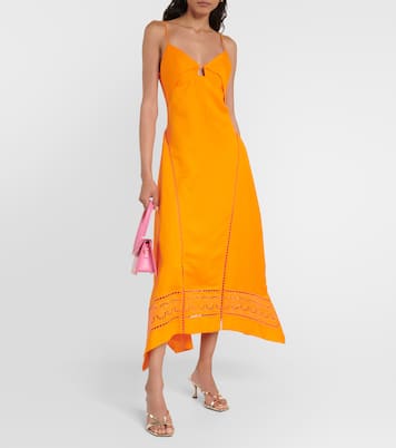 Robe midi Valeria en lin mélangé | Simkhai