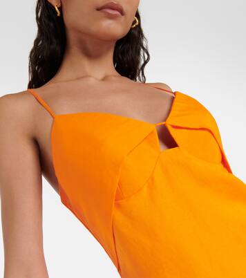 Robe midi Valeria en lin mélangé | Simkhai