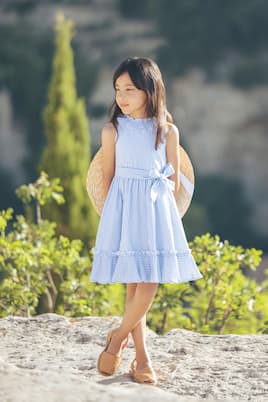 Striped bow-detail cotton dress  | Tartine et Chocolat