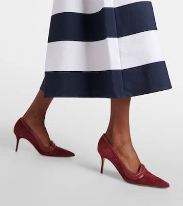Ajarafa 70 suede and leather pumps | Manolo Blahnik