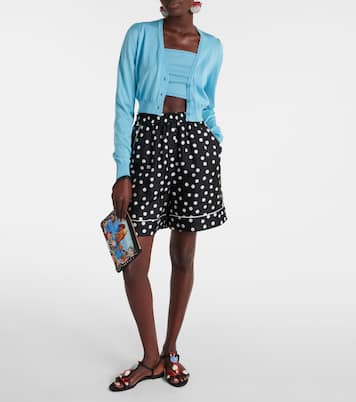 Cropped-Cardigan Capri aus Seide | Dolce&Gabbana