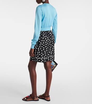 Cropped-Cardigan Capri aus Seide | Dolce&Gabbana