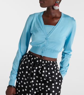 Cropped-Cardigan Capri aus Seide | Dolce&Gabbana