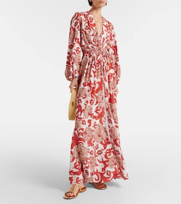 Robe longue Camerino en crêpe de soie | La DoubleJ