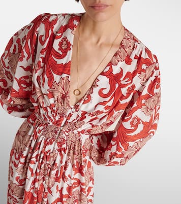 Robe longue Camerino en crêpe de soie | La DoubleJ