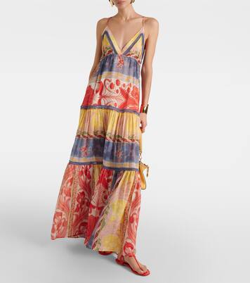Robe longue imprimée en coton et soie | Etro