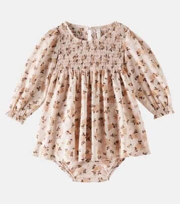 Baby Capri shirred floral cotton dress | Rylee + Cru