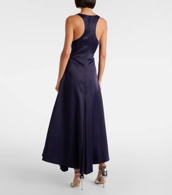 Robe longue en satin | Victoria Beckham