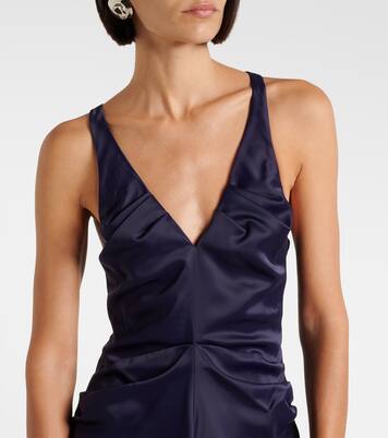 Robe longue en satin | Victoria Beckham