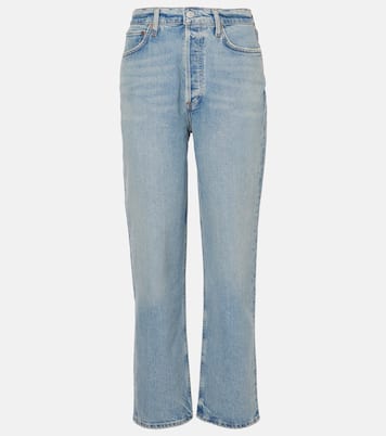 High-Rise Straight Jeans 90s Pinch Waist Crop | Agolde