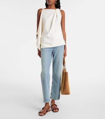 High-Rise Straight Jeans 90s Pinch Waist Crop | Agolde