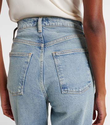 High-Rise Straight Jeans 90s Pinch Waist Crop | Agolde
