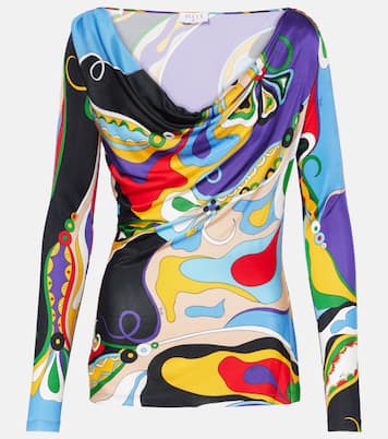 Orchidee jersey blouse | Pucci