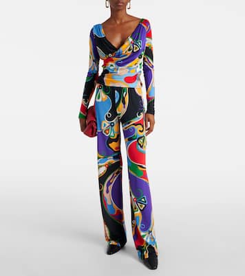 Orchidee jersey blouse | Pucci