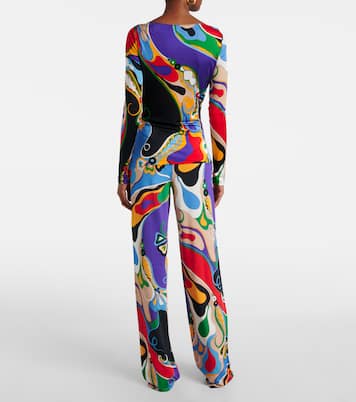 Orchidee jersey blouse | Pucci