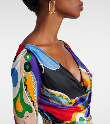 Orchidee jersey blouse | Pucci