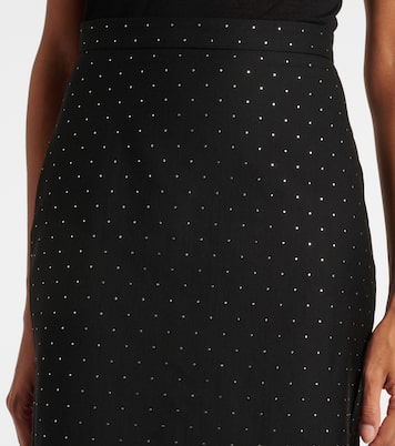 Polka-dot cotton and wool lamé midi skirt | Erdem