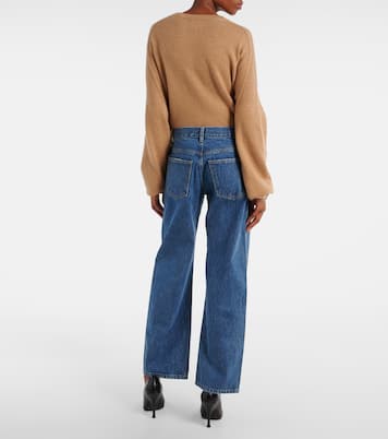 Jeans Kerrie a gamba larga e vita media | Khaite