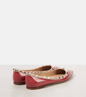 Rockstud patent leather ballet flats | Valentino Garavani