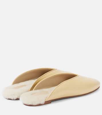 Mules Regency de piel con borrego | Le Monde Béryl