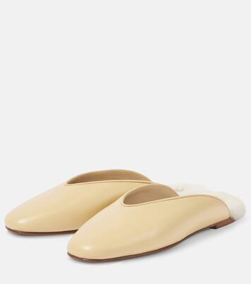 Mules Regency de piel con borrego | Le Monde Béryl