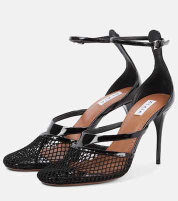 Infradito 90 fishnet patent leather pumps | Alaïa