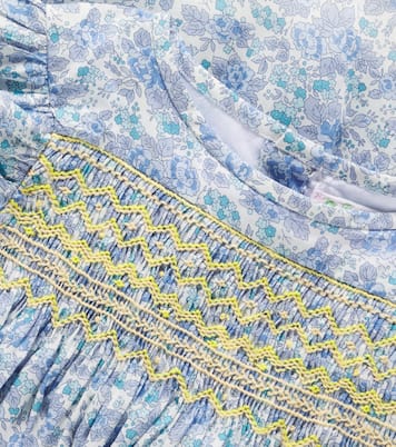 Fidji floral smocked cotton blouse | Bonpoint