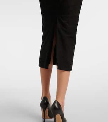 Suede midi dress | Alex Perry