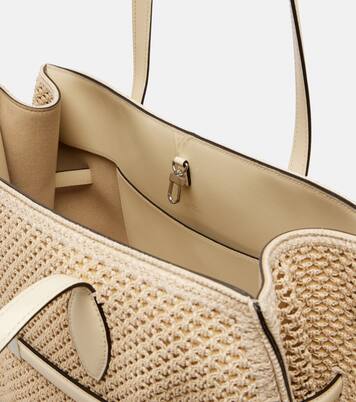 Lounge leather-trimmed tote bag | Toteme