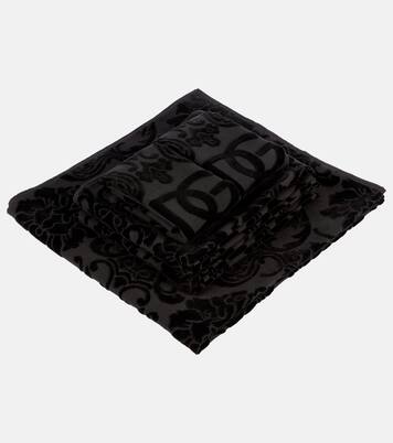 Set of 5 jacquard cotton terry towels | Dolce&Gabbana Casa