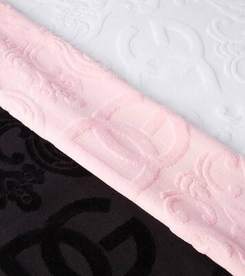 Set of 5 jacquard cotton terry towels | Dolce&Gabbana Casa