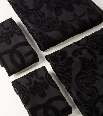 Set of 5 jacquard cotton terry towels | Dolce&Gabbana Casa
