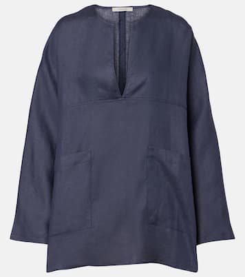 Oversize-Bluse aus Leinen | Asceno