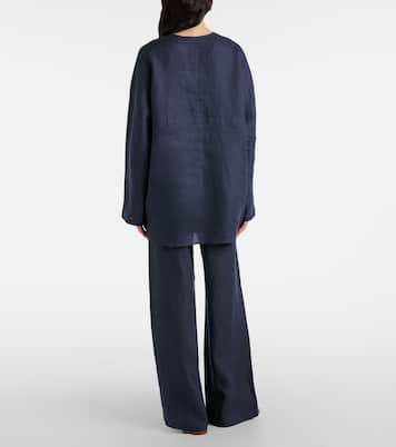 Oversize-Bluse aus Leinen | Asceno