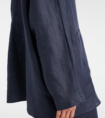 Oversize-Bluse aus Leinen | Asceno