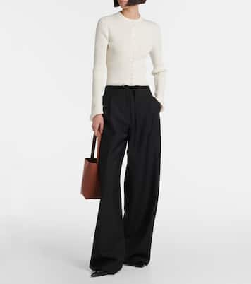 Weite Hose aus Mohair und Wolle | Róhe