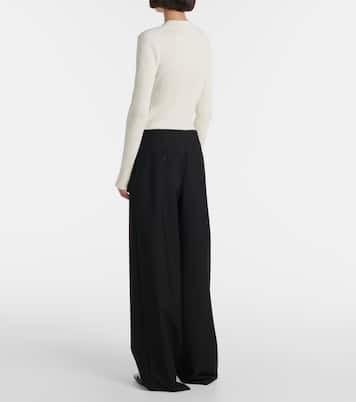 Weite Hose aus Mohair und Wolle | Róhe