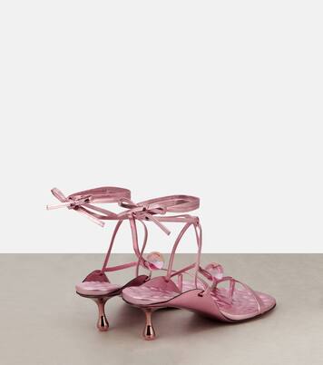 Zyra 50 metallic leather sandals | Jimmy Choo