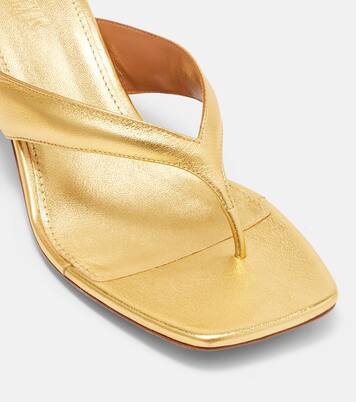 Sandalen Portofino aus Metallic-Leder | Paris Texas