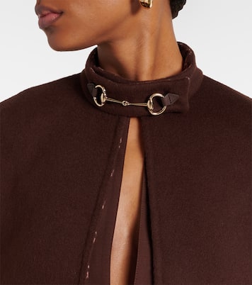 Horsebit wool cape | Gucci