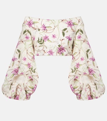 Cropped-Top Duria aus Leinen | Agua by Agua Bendita