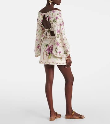 Cropped-Top Duria aus Leinen | Agua by Agua Bendita