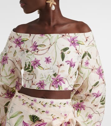 Cropped-Top Duria aus Leinen | Agua by Agua Bendita